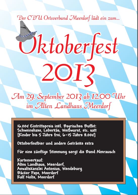 Oktoberfest Meerdorf 2013