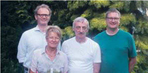 Die Kandidaten der Grnen, von links, Julia von Frisch, Rosemarie Waldeck, Klaus-Dieter Balke und Axel Rver. Auf dem Foto fehlt der zweite neue Kandidat, David Widmayer.